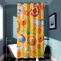 Easter Bunny And Egg Basket Shower Curtain 36  X 72  (stall)  by allthingseveryone