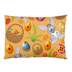 Easter Bunny And Egg Basket Pillow Case (two Sides) by allthingseveryone