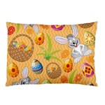 Easter Bunny And Egg Basket Pillow Case (Two Sides) Front