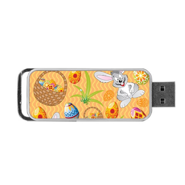 Easter Bunny And Egg Basket Portable USB Flash (One Side)