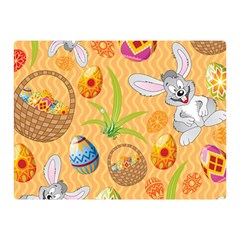 Easter Bunny And Egg Basket Double Sided Flano Blanket (mini)  by allthingseveryone