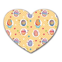 Fun Easter Eggs Heart Mousepads by allthingseveryone