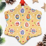 Fun Easter Eggs Snowflake Ornament (Two Sides) Front