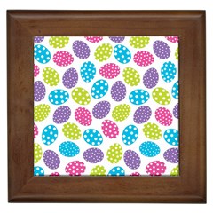 Polka Dot Easter Eggs Framed Tiles by allthingseveryone