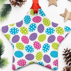 Polka Dot Easter Eggs Ornament (star) by allthingseveryone