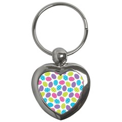 Polka Dot Easter Eggs Key Chains (heart)  by allthingseveryone