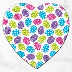 Polka Dot Easter Eggs Jigsaw Puzzle (heart) by allthingseveryone