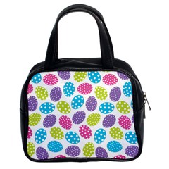 Polka Dot Easter Eggs Classic Handbags (2 Sides) by allthingseveryone