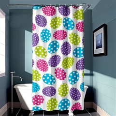 Polka Dot Easter Eggs Shower Curtain 36  X 72  (stall)  by allthingseveryone