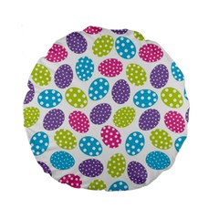 Polka Dot Easter Eggs Standard 15  Premium Round Cushions by allthingseveryone