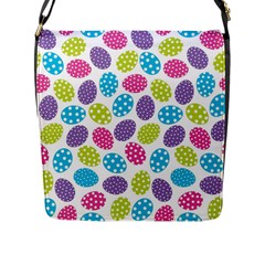 Polka Dot Easter Eggs Flap Messenger Bag (l) 