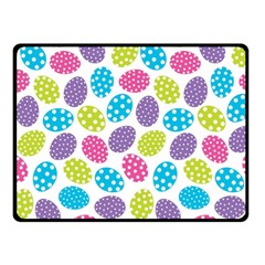 Polka Dot Easter Eggs Double Sided Fleece Blanket (small)  by allthingseveryone