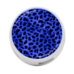 Blue Cheetah Print  4-Port USB Hub (One Side) Front