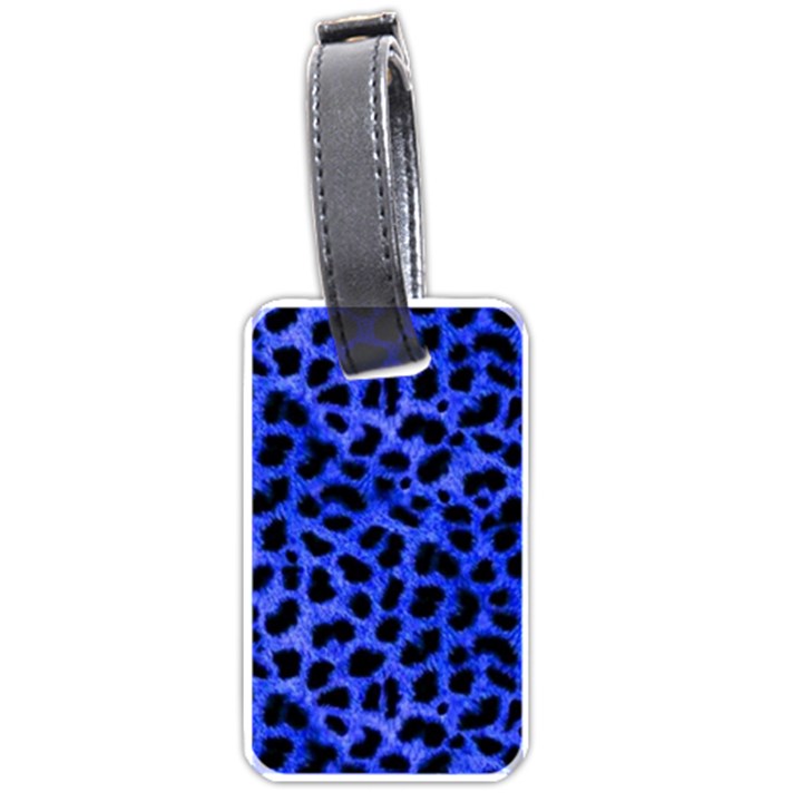 Blue Cheetah Print  Luggage Tags (One Side) 