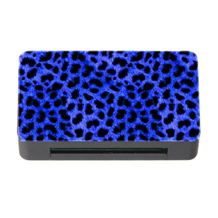 Blue Cheetah Print  Memory Card Reader with CF