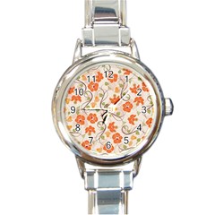 Honeysuckle Delight Round Italian Charm Watch by allthingseveryone