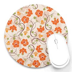 Honeysuckle Delight Round Mousepads by allthingseveryone