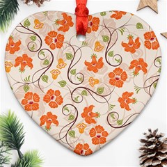 Honeysuckle Delight Ornament (heart) by allthingseveryone