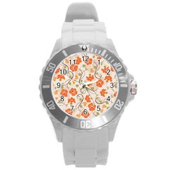 Honeysuckle Delight Round Plastic Sport Watch (l) by allthingseveryone