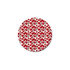 Red Flowers Golf Ball Marker by allthingseveryone