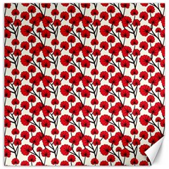 Red Flowers Canvas 12  X 12   by allthingseveryone