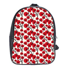 Red Flowers School Bag (xl)