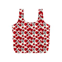 Red Flowers Full Print Recycle Bags (s)  by allthingseveryone