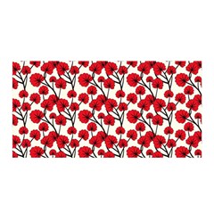 Red Flowers Satin Wrap by allthingseveryone