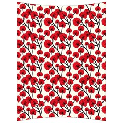 Red Flowers Back Support Cushion