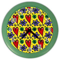 Spring Love Color Wall Clocks by allthingseveryone