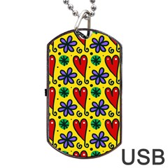 Spring Love Dog Tag Usb Flash (one Side) by allthingseveryone