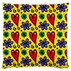 Spring Love Large Cushion Case (two Sides) by allthingseveryone