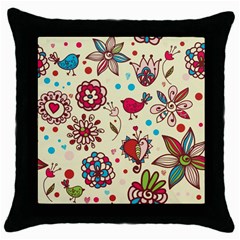 Spring Time Fun Throw Pillow Case (black) by allthingseveryone