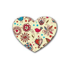 Spring Time Fun Heart Coaster (4 Pack)  by allthingseveryone