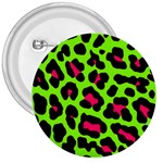 Neon Green Leopard Print 3  Buttons Front