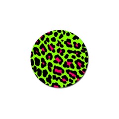 Neon Green Leopard Print Golf Ball Marker (4 pack)