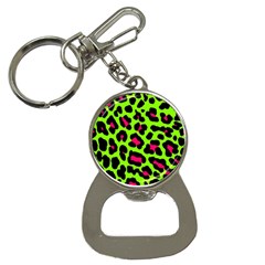 Neon Green Leopard Print Button Necklaces