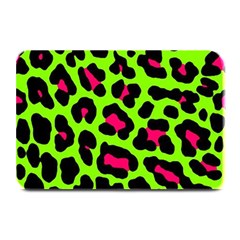 Neon Green Leopard Print Plate Mats