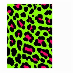 Neon Green Leopard Print Large Garden Flag (Two Sides)