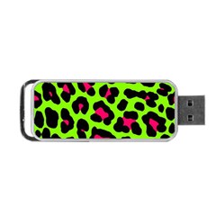 Neon Green Leopard Print Portable Usb Flash (one Side) by allthingseveryone