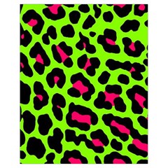 Neon Green Leopard Print Drawstring Bag (small) by allthingseveryone