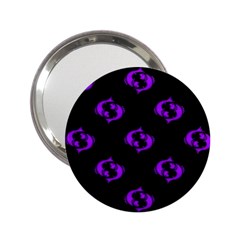 Purple Pisces On Black Background 2 25  Handbag Mirrors by allthingseveryone