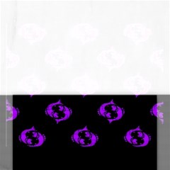 Purple Pisces On Black Background Rectangular Jigsaw Puzzl by allthingseveryone