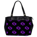 Purple Pisces On Black Background Office Handbags (2 Sides)  Front