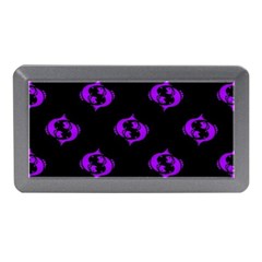 Purple Pisces On Black Background Memory Card Reader (mini) by allthingseveryone