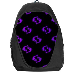 Purple Pisces On Black Background Backpack Bag by allthingseveryone