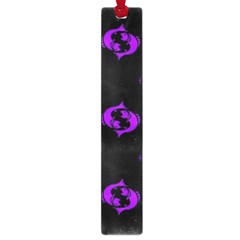 Purple Pisces On Black Background Large Book Marks by allthingseveryone