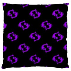 Purple Pisces On Black Background Standard Flano Cushion Case (two Sides) by allthingseveryone