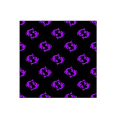 Purple Pisces On Black Background Satin Bandana Scarf by allthingseveryone