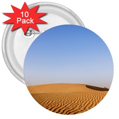 Desert Dunes With Blue Sky 3  Buttons (10 Pack)  by Ucco